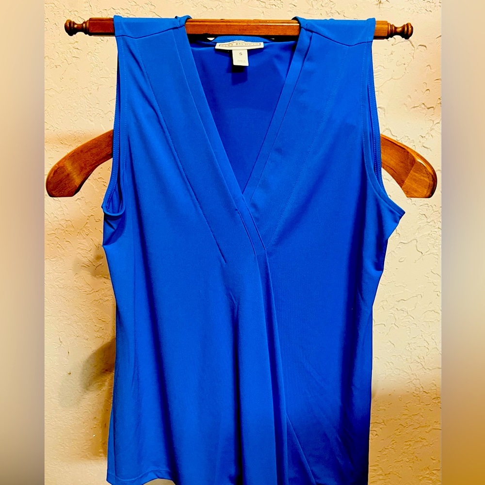 Dana Buchman beautiful blue sleeveless blouse. Small